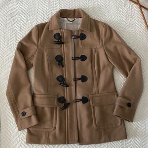 Wool Pea Coat in Gorgeous Carmel/tan from Banana Republic Lux Size